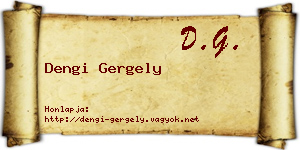 Dengi Gergely névjegykártya