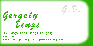 gergely dengi business card